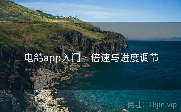 电鸽app入门 · 倍速与进度调节