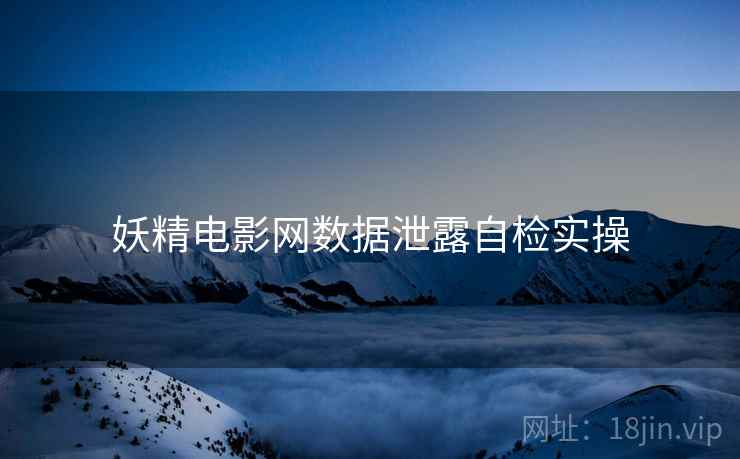 妖精电影网数据泄露自检实操