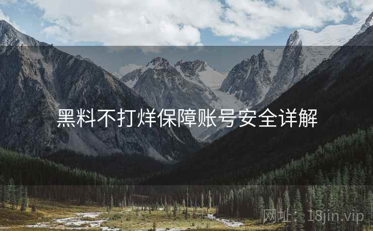 黑料不打烊保障账号安全详解